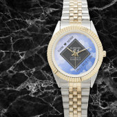 Elegant 51st Sapphire Wedding Jubileum Horloge