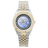 Elegant 51st Sapphire Wedding Jubileum Horloge (Voorkant)