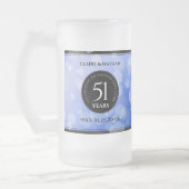 Elegant 51st Sapphire Wedding Jubileum Matglas Bierpul (Links)