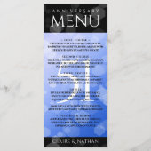 Elegant 51st Sapphire Wedding Jubileum Menu (Voorkant)