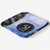 Elegant 51st Sapphire Wedding Jubileum Papieren Bordje (Gebogen)