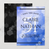 Elegant 51st Sapphire Wedding Jubileum Save The Date (Voorkant / Achterkant)