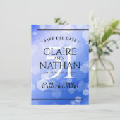 Elegant 51st Sapphire Wedding Jubileum Save The Date (Staand voorkant)