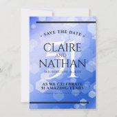 Elegant 51st Sapphire Wedding Jubileum Save The Date (Voorkant)
