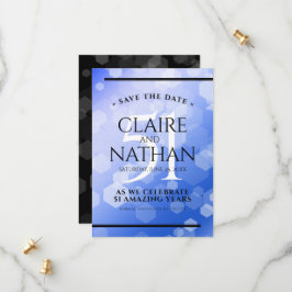 Elegant 51st Sapphire Wedding Jubileum Save The Date