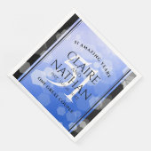 Elegant 51st Sapphire Wedding Jubileum Servet (Hoek)