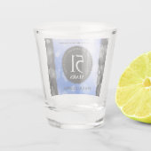 Elegant 51st Sapphire Wedding Jubileum Shot Glas (Achterkant)