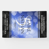 Elegant 51st Sapphire Wedding Jubileum Spandoek (Horizontaal)