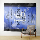 Elegant 51st Sapphire Wedding Jubileum Wandkleed (In Situ (horizontaal))