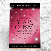 Elegant 52nd Star Ruby Wedding Jubileum Acryl Bord