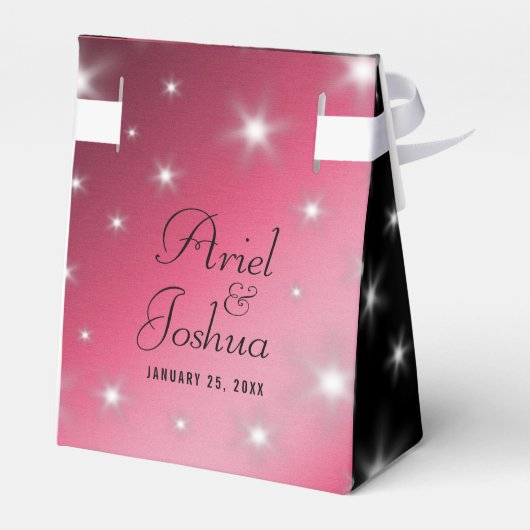 Elegant 52nd Star Ruby Wedding Jubileum Bedankdoosjes (Achterkant)