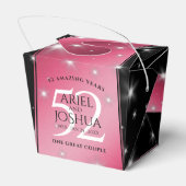 Elegant 52nd Star Ruby Wedding Jubileum Bedankdoosjes (Achterkant)