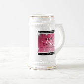 Elegant 52nd Star Ruby Wedding Jubileum Bierpul (Voorkant rechts)