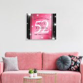 Elegant 52nd Star Ruby Wedding Jubileum Canvas Afdruk (Insitu (Woonkamer))