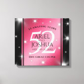 Elegant 52nd Star Ruby Wedding Jubileum Canvas Afdruk (Voorkant)