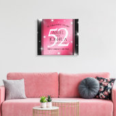Elegant 52nd Star Ruby Wedding Jubileum Canvas Afdruk (Insitu (Woonkamer))
