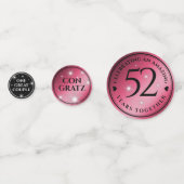 Elegant 52nd Star Ruby Wedding Jubileum Confetti (Voorkanten)