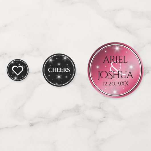 Elegant 52nd Star Ruby Wedding Jubileum Confetti (Achterkanten)