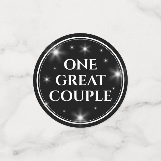 Elegant 52nd Star Ruby Wedding Jubileum Confetti (Kleine voorkant)