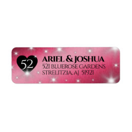 Elegant 52nd Star Ruby Wedding Jubileum Etiket