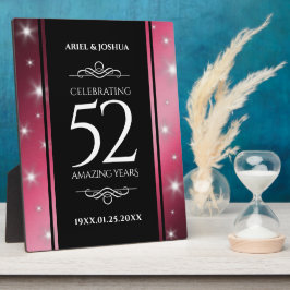 Elegant 52nd Star Ruby Wedding Jubileum Fotoplaat