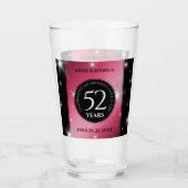 Elegant 52nd Star Ruby Wedding Jubileum Glas (Voorkant)
