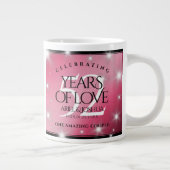 Elegant 52nd Star Ruby Wedding Jubileum Grote Koffiekop (Rechts)