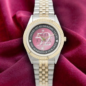 Elegant 52nd Star Ruby Wedding Jubileum Horloge