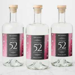 Elegant 52nd Star Ruby Wedding Jubileum Likeurfles Etiket
