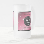 Elegant 52nd Star Ruby Wedding Jubileum Matglas Bierpul (Voorkant rechts)