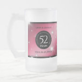 Elegant 52nd Star Ruby Wedding Jubileum Matglas Bierpul (Links)