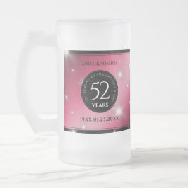Elegant 52nd Star Ruby Wedding Jubileum Matglas Bierpul