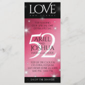 Elegant 52nd Star Ruby Wedding Jubileum Menu (Achterkant)