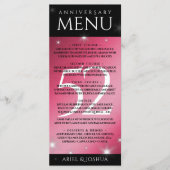 Elegant 52nd Star Ruby Wedding Jubileum Menu (Voorkant)
