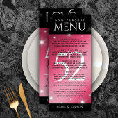 Elegant 52nd Star Ruby Wedding Jubileum Menu