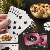 Elegant 52nd Star Ruby Wedding Jubileum Pokerkaarten (Insitu)