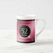 Elegant 52nd Star Ruby Wedding Jubileum Porselein Kop (Rechts)