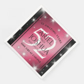 Elegant 52nd Star Ruby Wedding Jubileum Servet (Hoek)