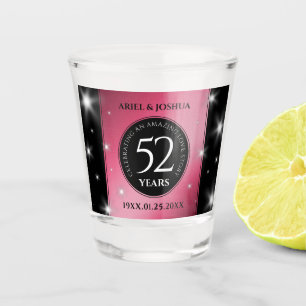 Elegant 52nd Star Ruby Wedding Jubileum Shot Glas