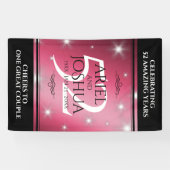 Elegant 52nd Star Ruby Wedding Jubileum Spandoek (Horizontaal)