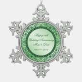 Elegant 55 bruiloft Jubileum Sneeuwvlok Ornament (Voorkant)