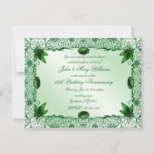 Elegant 55e huwelijksjubileum 4.25 x 5.5 uitnodigi kaart (Achterkant)