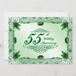 Elegant 55e huwelijksjubileum 5.5x7.5 uitnodiging
