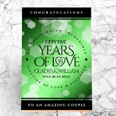 Elegant 55th Emerald Wedding Jubileum Acryl Bord