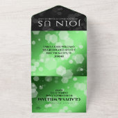 Elegant 55th Emerald Wedding Jubileum All In One Uitnodiging (Buitenkant)