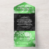 Elegant 55th Emerald Wedding Jubileum All In One Uitnodiging (Binnen)