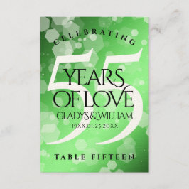 Elegant 55th Emerald Wedding Jubileum Bedankkaart