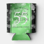 Elegant 55th Emerald Wedding Jubileum Blikjeskoeler (Voorkant)