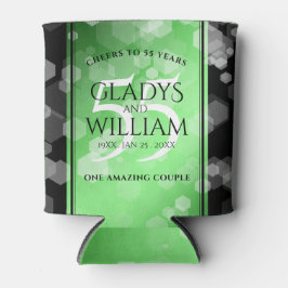 Elegant 55th Emerald Wedding Jubileum Blikjeskoeler