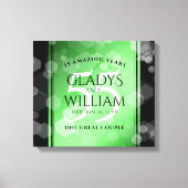 Elegant 55th Emerald Wedding Jubileum Canvas Afdruk (Voorkant)